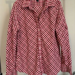 Banana Republic Red and White Checkered Shirt.